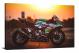Green and Black Motorcycle, 2020 - Canvas Wrap
