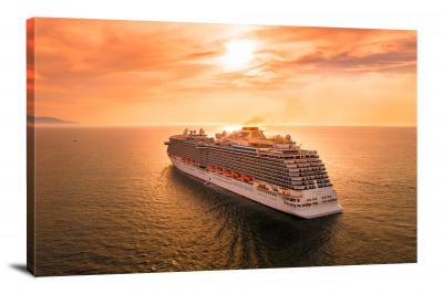 Sunset Cruise Ship, 2019 - Canvas Wrap