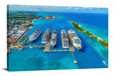 Cruise Ships in the Bahamas, 2019 - Canvas Wrap
