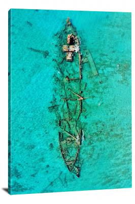 WWII Shipwreck, 2021 - Canvas Wrap