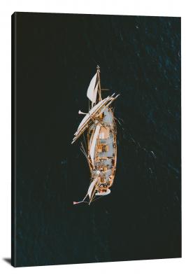 Aerial View of Ship, 2018 - Canvas Wrap