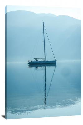 Sailboat in the Fog, 2018 - Canvas Wrap