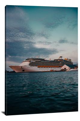 White Cruise Ship, 2021 - Canvas Wrap