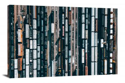 Overloaded Train Yard, 2018 - Canvas Wrap