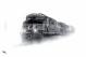 B&W Train Coming out of the Fog, 2019 - Canvas Wrap