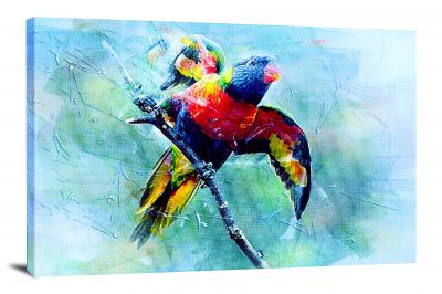 Parrot on a Branch, 2017 - Canvas Wrap