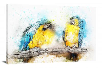 Two Parrots, 2017 - Canvas Wrap