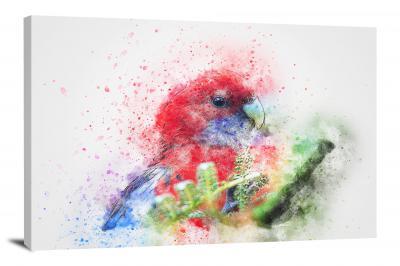 Red and Blue Parrot, 2018 - Canvas Wrap