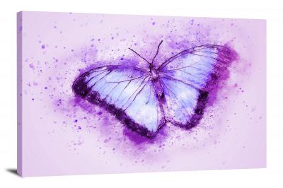 Blue and Purple Butterfly, 2017 - Canvas Wrap