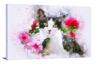Cat Art, 2018 - Canvas Wrap