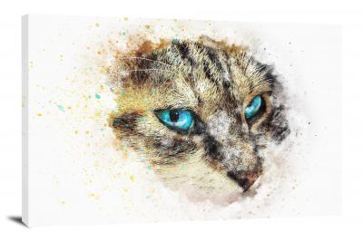 Blue Cat Eyes, 2018 - Canvas Wrap