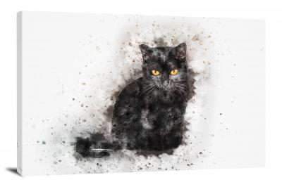 Black Cat, 2017 - Canvas Wrap