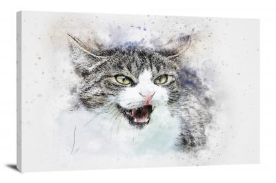 Snarling Cat, 2017 - Canvas Wrap