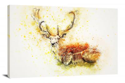 Deer Laying Down, 2017 - Canvas Wrap
