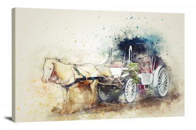 Horse and Carriage, 2017 - Canvas Wrap