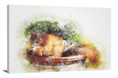 Eating Squirrel, 2017 - Canvas Wrap