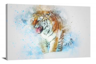 Angry Tiger, 2018 - Canvas Wrap