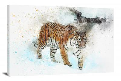 Walking Tiger, 2018 - Canvas Wrap
