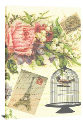 Birdcage with Flowers, 2013 - Canvas Wrap