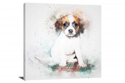 Sitting Dog, 2017 - Canvas Wrap