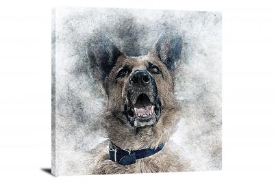Brown Guard Dog, 2017 - Canvas Wrap