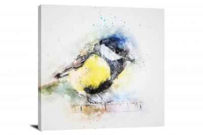 Blue and Yellow Bird, 2017 - Canvas Wrap