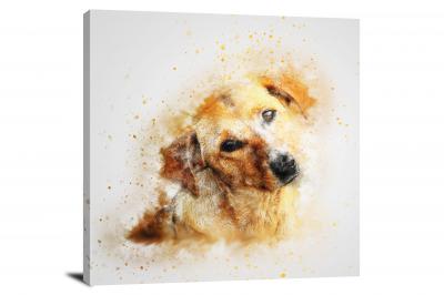 Yellow Dog, 2017 - Canvas Wrap