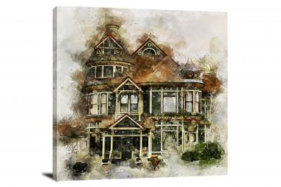 Victorian House, 2018 - Canvas Wrap