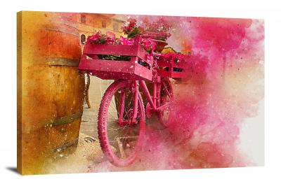 Pink Bicycle, 2017 - Canvas Wrap