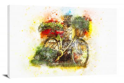 Bike with Plants, 2018 - Canvas Wrap