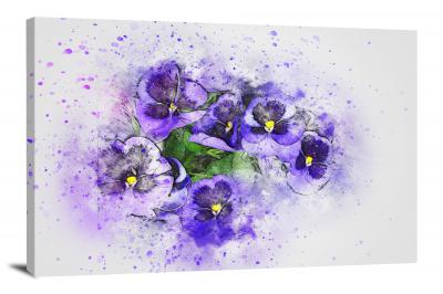 Purple Flowers, 2017 - Canvas Wrap