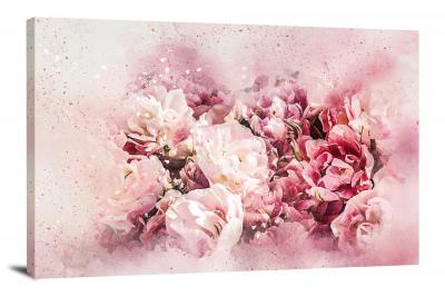 Pink Flower Bouquet, 2017 - Canvas Wrap