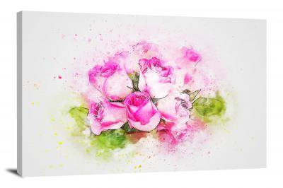 Bouquet of Pink Roses, 2017 - Canvas Wrap