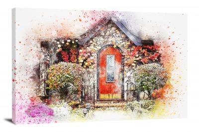 Cottage Full of Flowers, 2018 - Canvas Wrap
