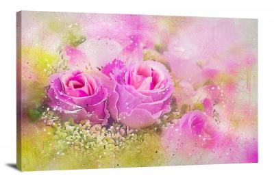 Sparkles on Roses, 2018 - Canvas Wrap