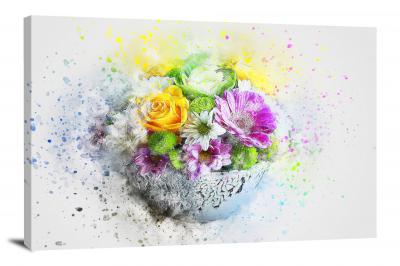 Bowl of Flowers, 2017 - Canvas Wrap