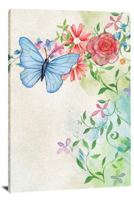 Blue Butterfly, 2016 - Canvas Wrap