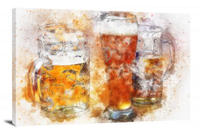 Three Beers, 2017 - Canvas Wrap