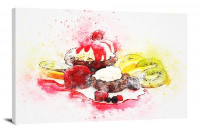 Cake and fruit, 2017 - Canvas Wrap