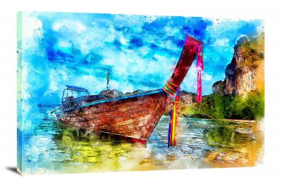 Ship on the Beach, 2018 - Canvas Wrap