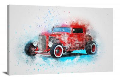 Red Car, 2017 - Canvas Wrap