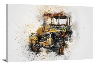 Black and Gold Car, 2017 - Canvas Wrap