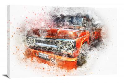 Orange Car, 2017 - Canvas Wrap