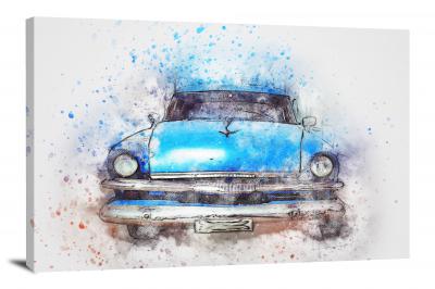 Facing the blue Car, 2017 - Canvas Wrap