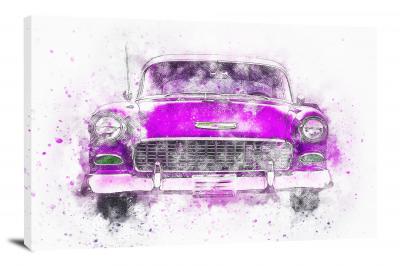 Front of a Purple Car, 2017 - Canvas Wrap