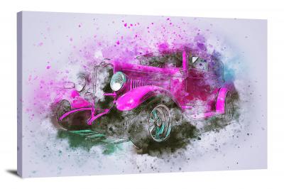 Pink Car, 2018 - Canvas Wrap