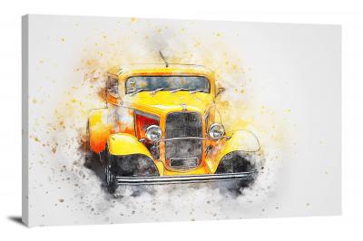 Front of a Yellow Car, 2017 - Canvas Wrap