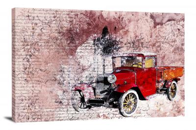 Old Red Truck, 2017 - Canvas Wrap