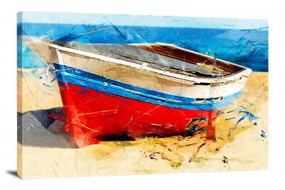 Red Boat, 2017 - Canvas Wrap