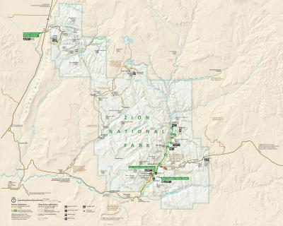 Zions National Park, 2022, NPS 3D Raised Relief Map